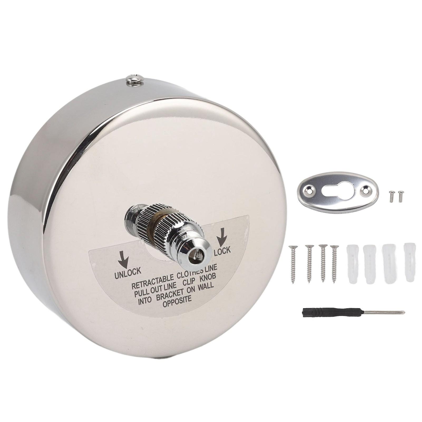 Corde à linge rétractable en acier inoxydable 304, double poulie à rétraction automatique, pour intérieur et extérieur, 2,8 m/9,2 pi