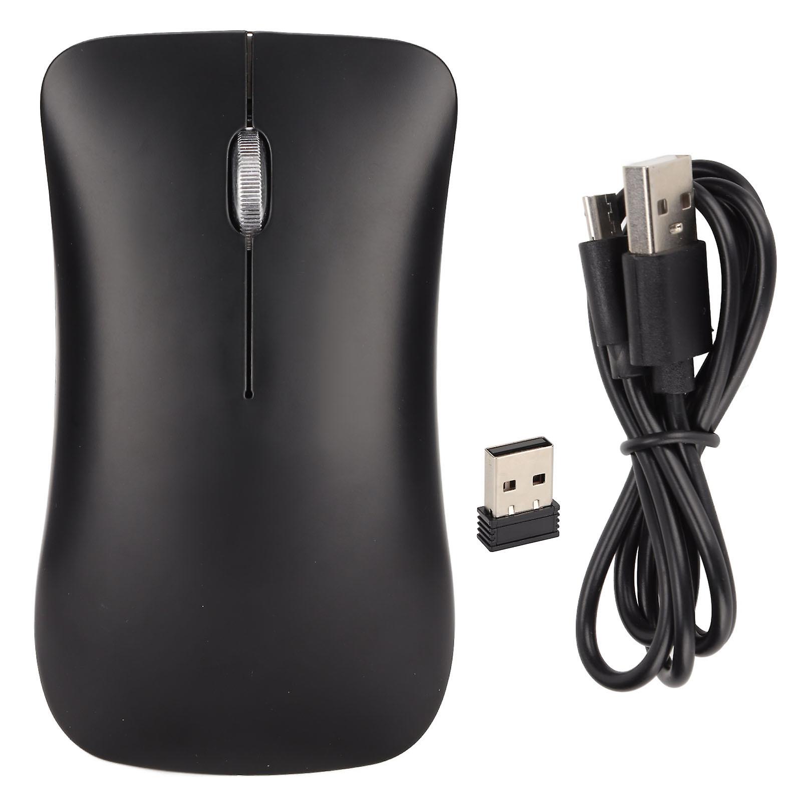 2.4G Wireless Mouse 1600DPI Mute Long Standby Time Rechargeable Office Mouse for Laptop Desktop Computer