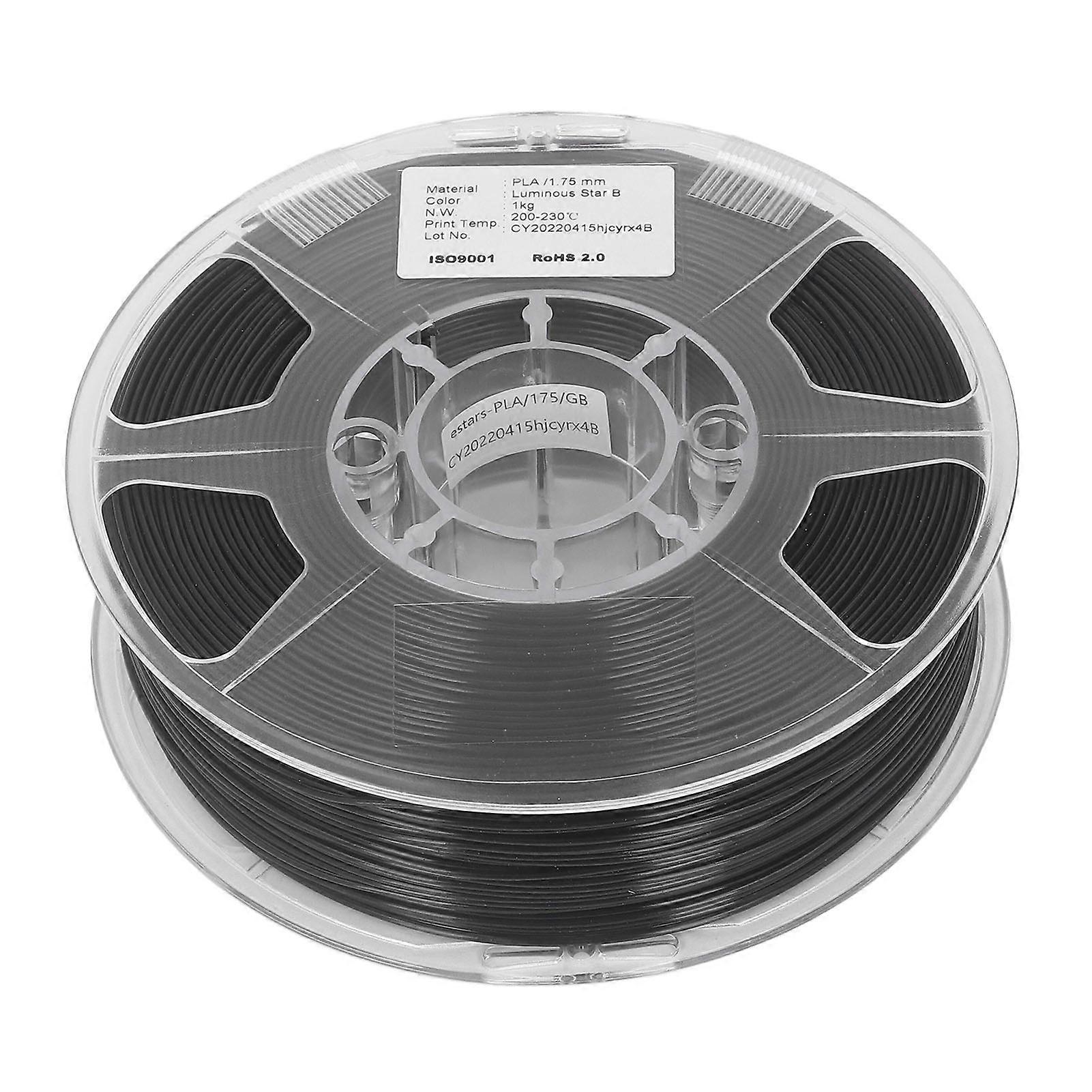 Luminous PLa Filament, 1.75mm 3D Printer Filament Luminous Star Highly Accurate Strong Adhesion Bubble Free 3D Printing Consumables
