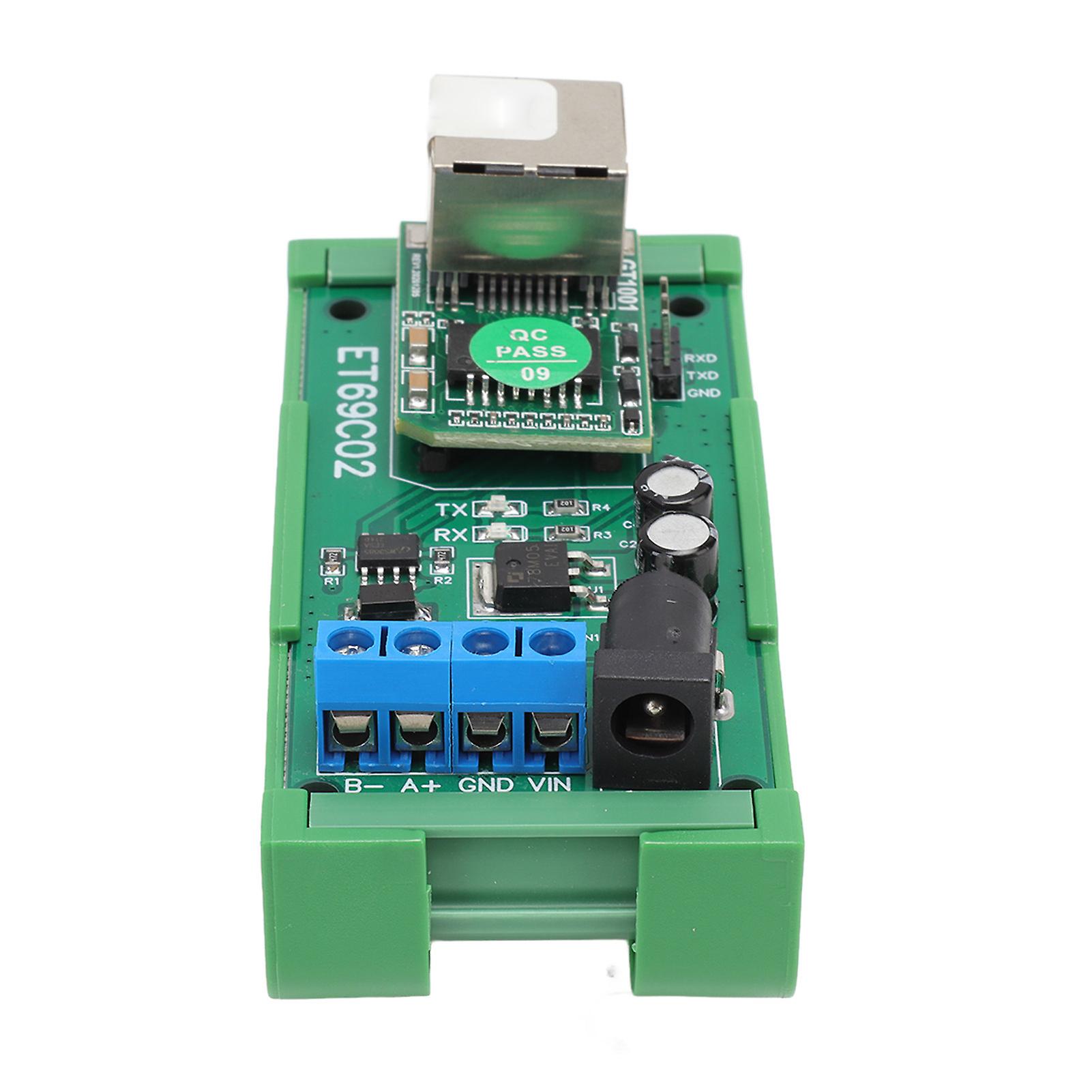Ethernet to RS485 Converter 9600BPS TVS Anti Surge Protection RS485 RTU TCP to Ethernet UDP TCP Module 12V with Shell