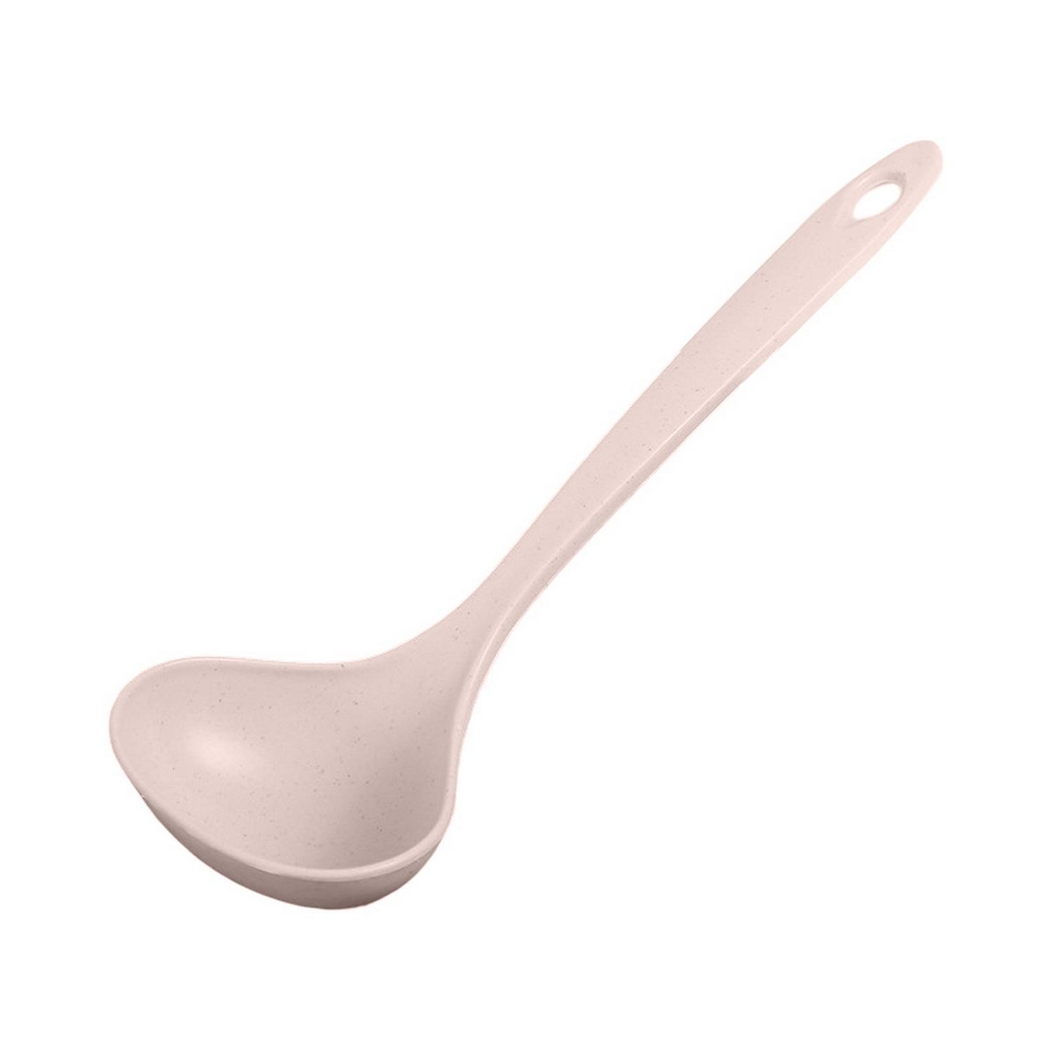 Soup Spoon with Hanging Hole Nordic Style Anti-scald Long Handle Non-slip Tableware Thicken Dinner S