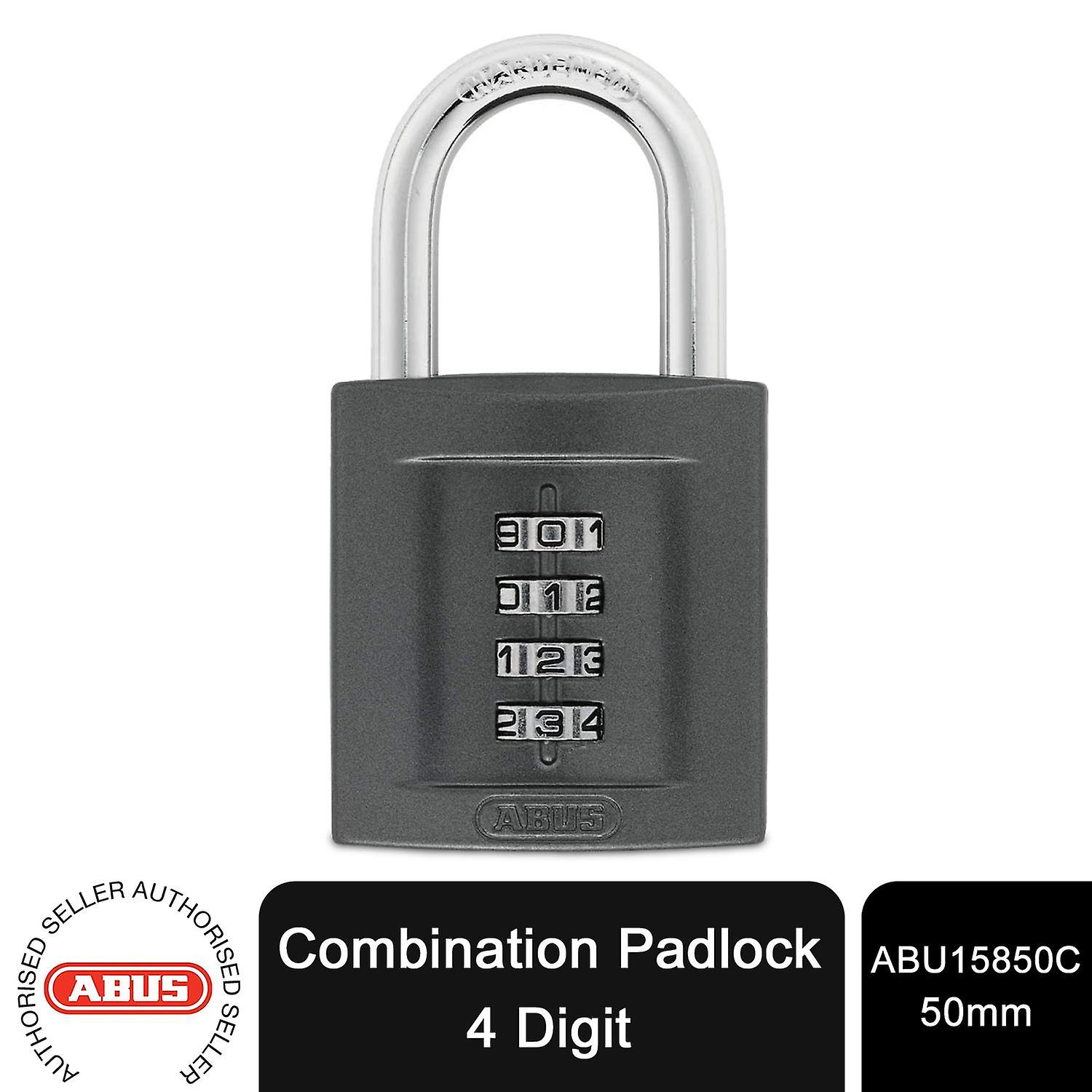 ABUS Mechanical 158/50mm 4-Digit Combination Padlock for Home & Outdoor Security