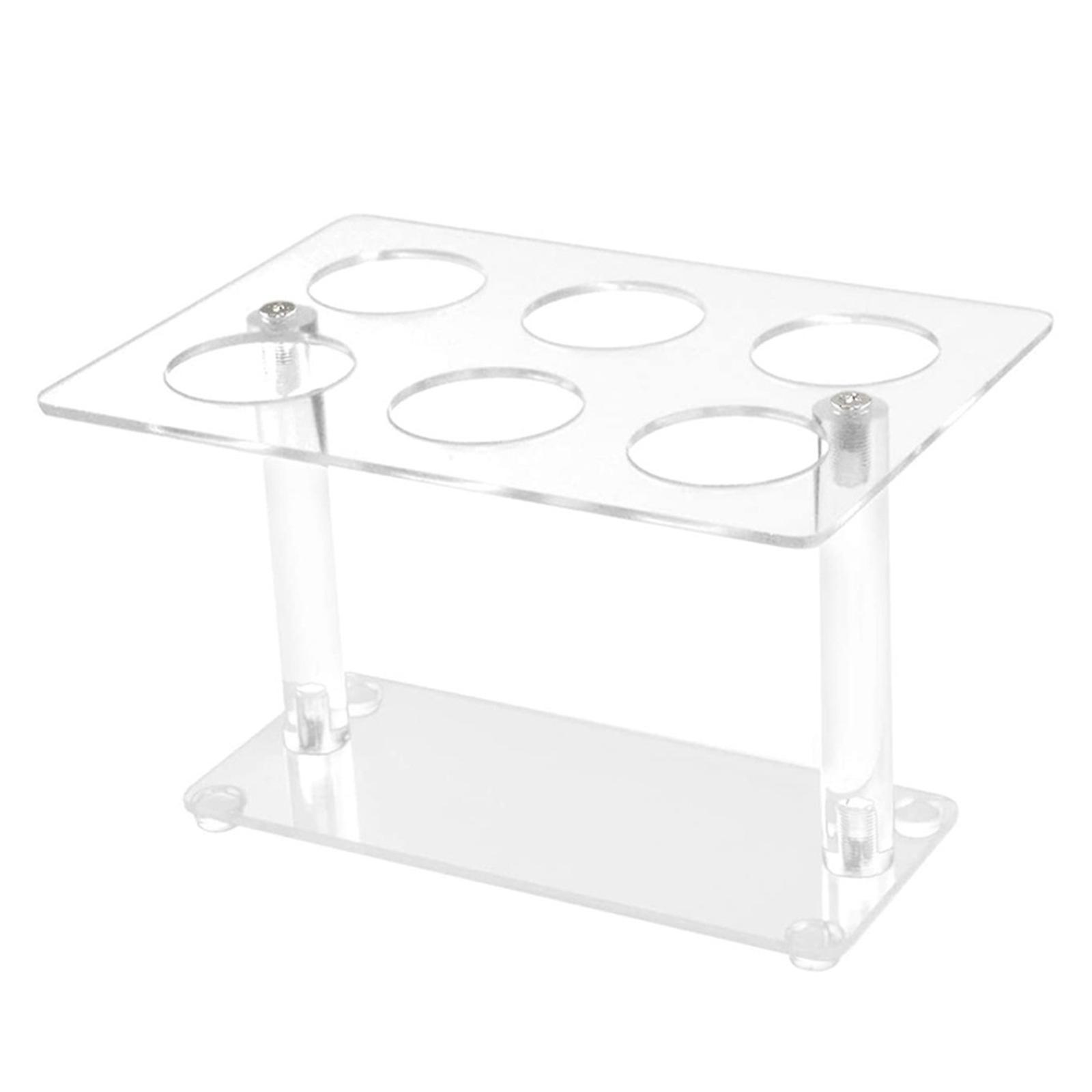 Akryl isvaffel holder gennemsigtig 6 hullers cupcake dessert display stativ til bryllup fødselsdagsfester Ny