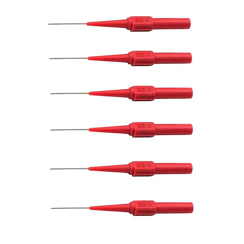 Piercing Probes 6pcs 30V Diagnostic Tools Machine Multimeter Test Lead Extension Return Piercing Needle Tip Probe Autotools~9021
