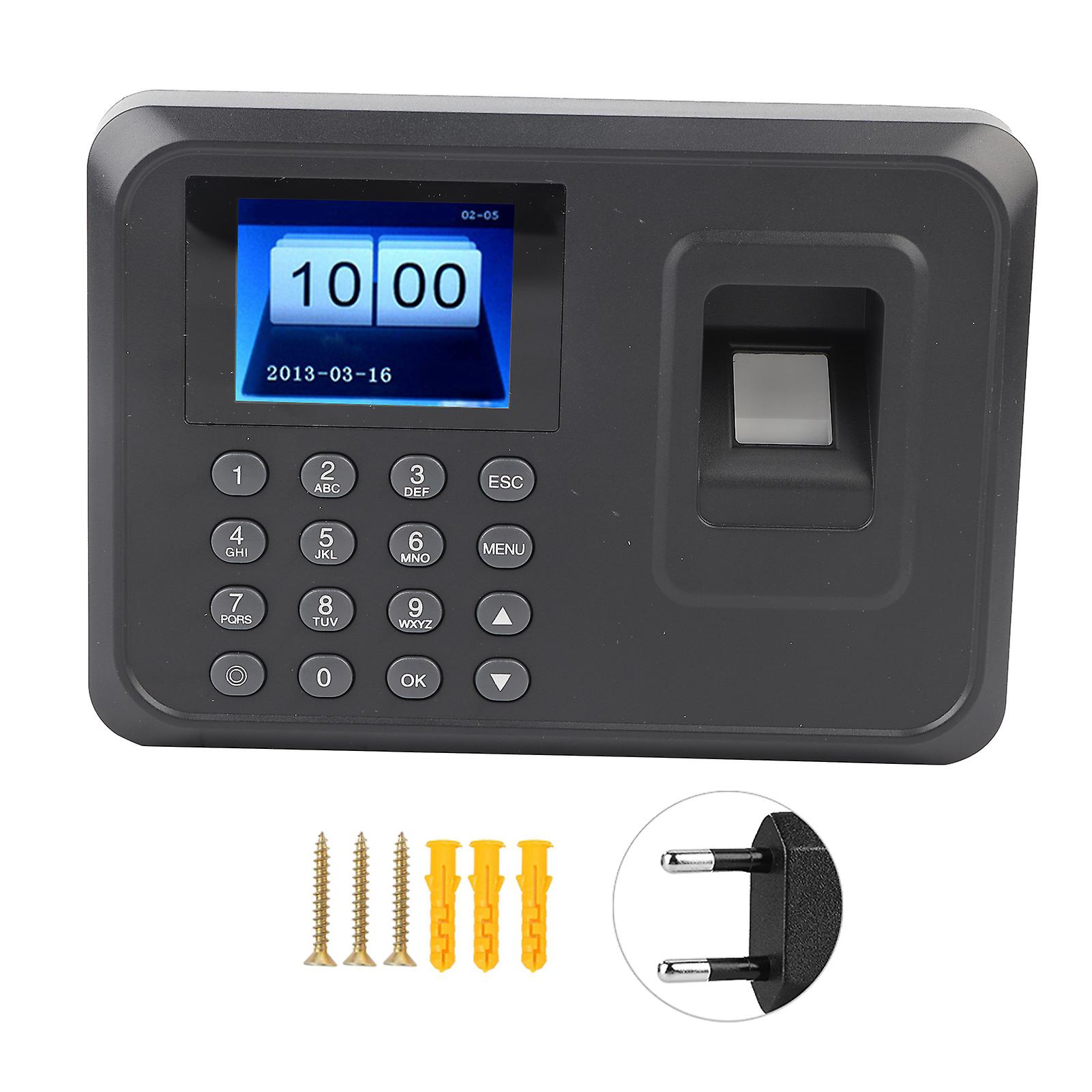 Fingerprint Time Attendance Clock - Easy Setup, LCD Display, USB Data Export