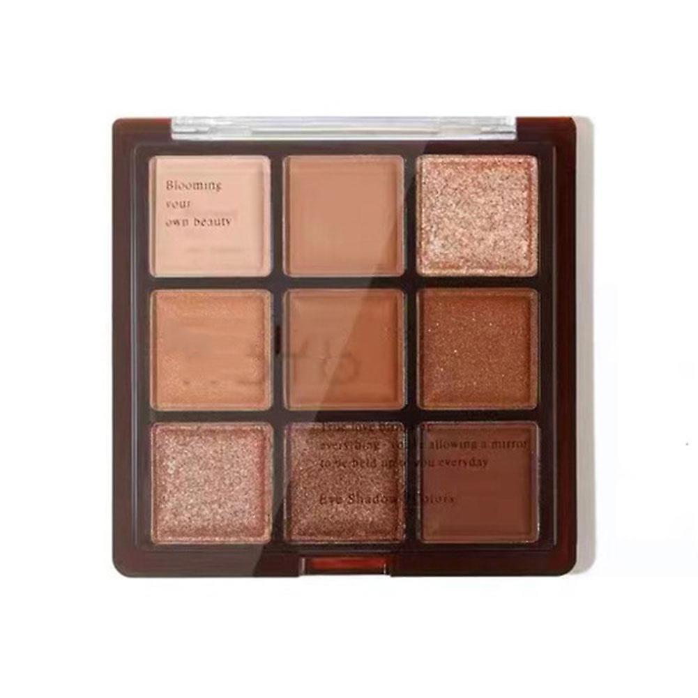 Chocolate Nine Color Eyeshadow Palette Smoky Matte Shimmer Long Lasting 3 Makeup Looks