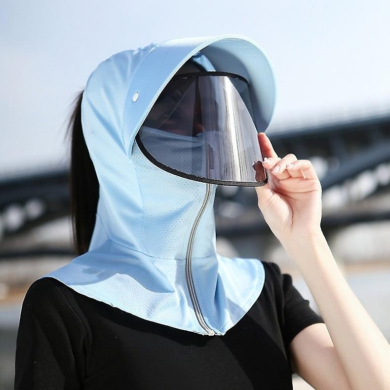 Ice Silk Summer Face Mask Cycling Sun Hat One Size