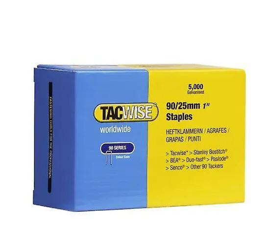 Tacwise 90 Narrow Crown Staples 25mm - 5000 Pack