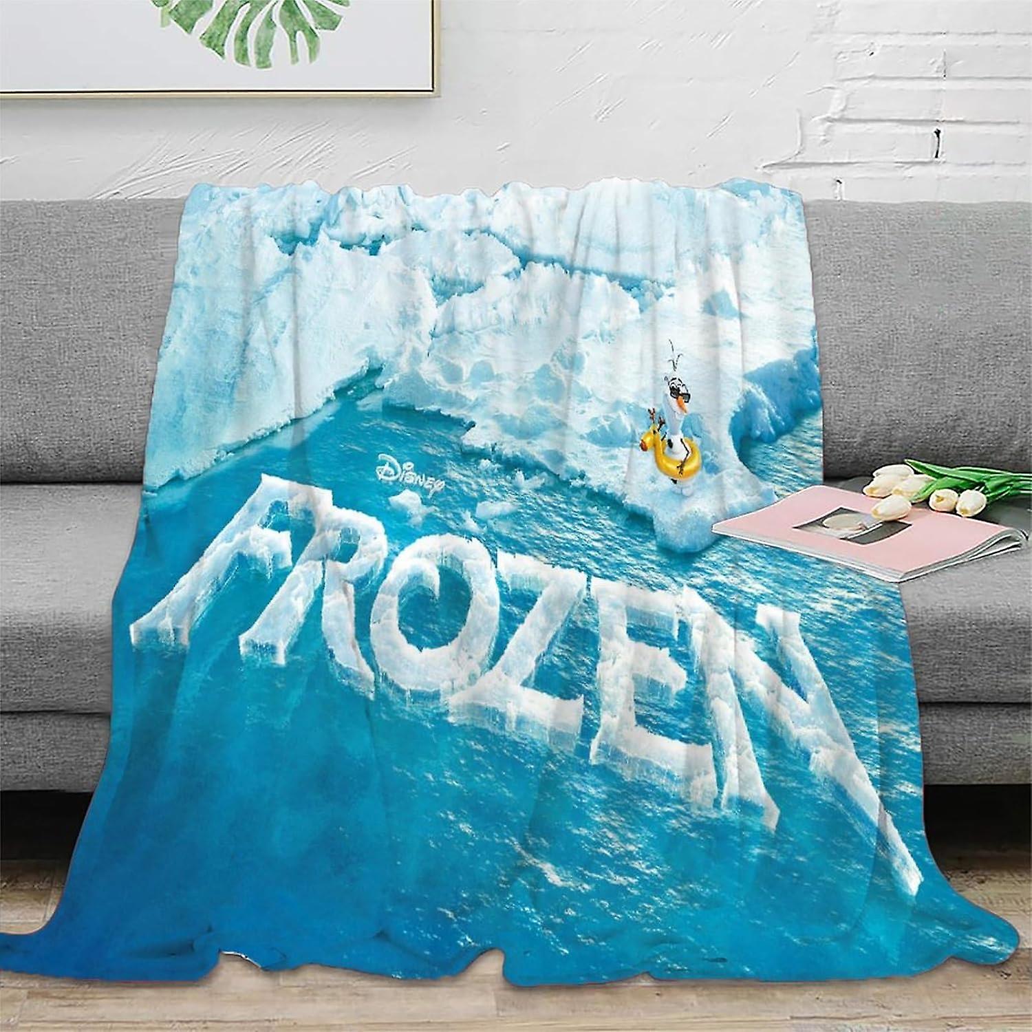 YWLETO Frozen Fleece Blankets Throw Large Kids Adults Microfiber Fluffy Soft Warm Lightweight Plush Blanket 3D Printed Flannel Blankets for Bed Sofa C