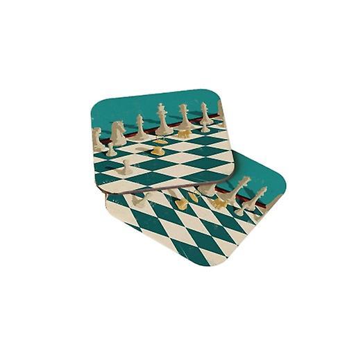 Fun & Games Design Wood Coasters Set