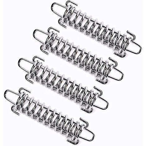 Pieces Shade Sail Spring, Shade Sail Tensioner Spring, Shade Sail Tension Spring, Camping Tent Tension Spring, Steel Tent Spring Rope Buckle (Silver