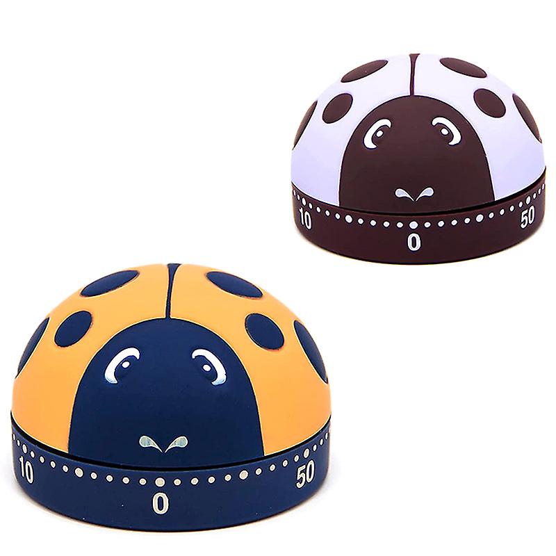 2 Pack Cute Kitchen Timer,mechanical Kids,60 Minute Animal Timer For Cooking
