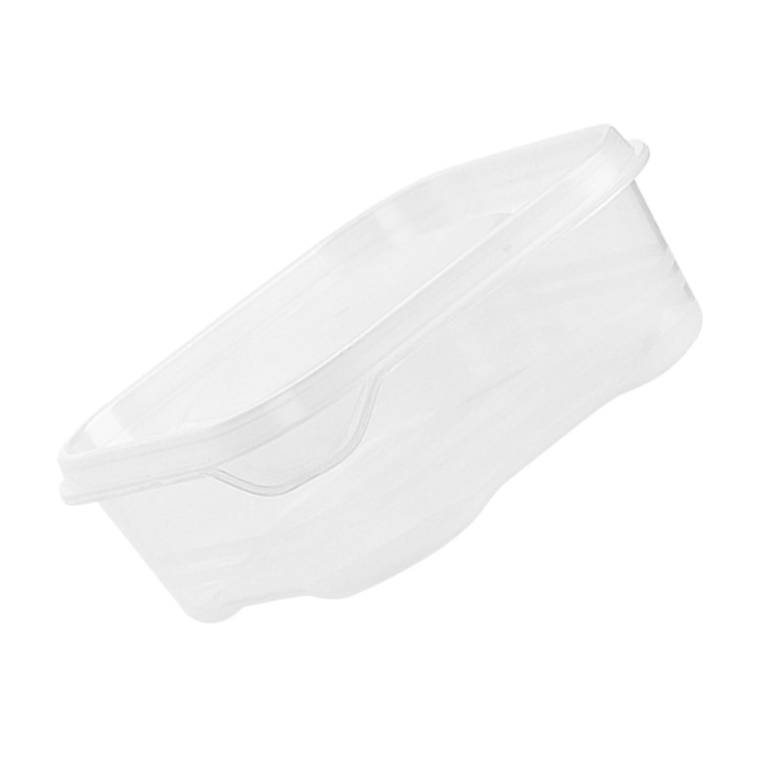 2Pcs Freezer Container Reusable Transparent Plastic Stackable Large Capacity Food Storage Box 