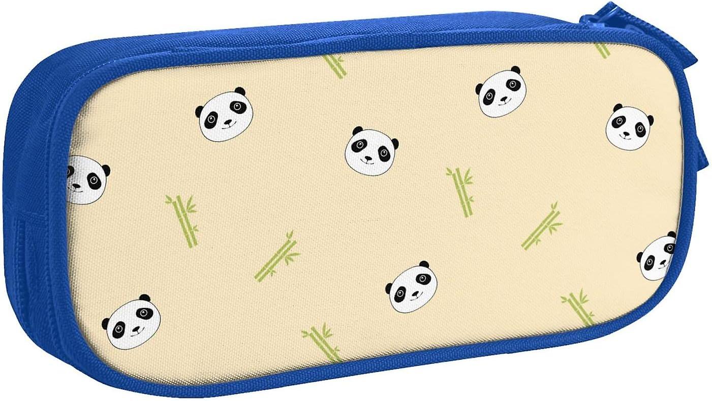 Large-Capacity Double-Layer Pencil Bag Panda Art Watercolor Large