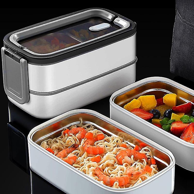 Lunchbox, Bento Box 1400ML Bento Box Lunch Box with 2 Compartments, Bento Box for Microwave Oven Hea