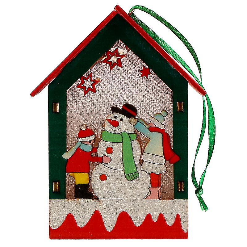 1pcs 3d Wooden Glowing House