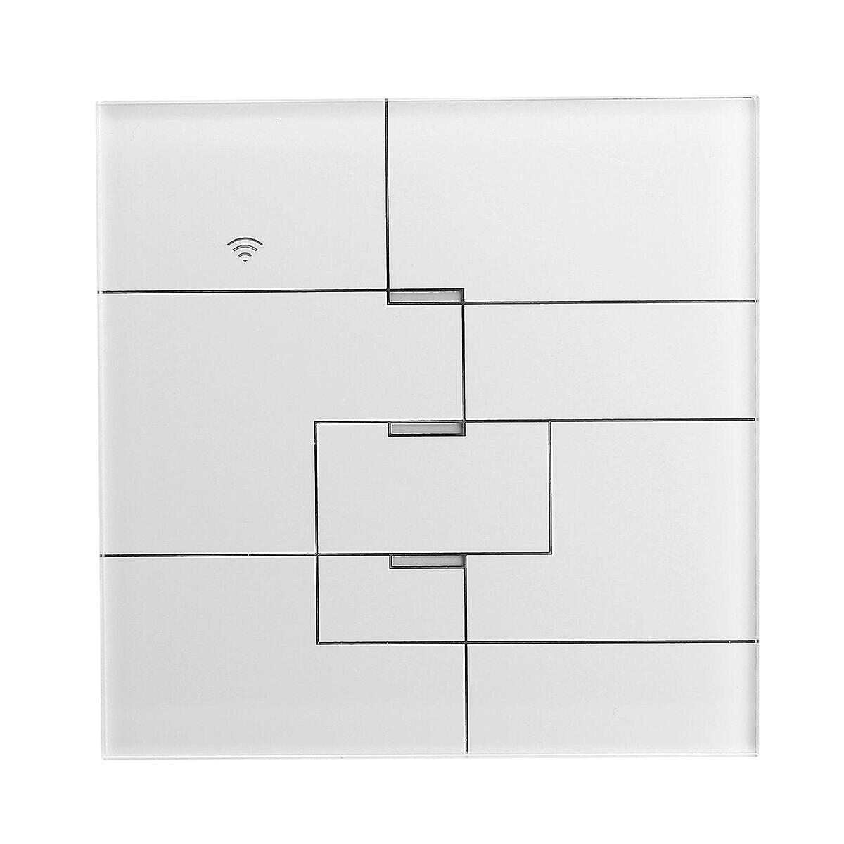 1/2/3 Way Ac100-240v Smart Wifi Light Switch Wall Touch Switch Panel Work With Alexa Google Home