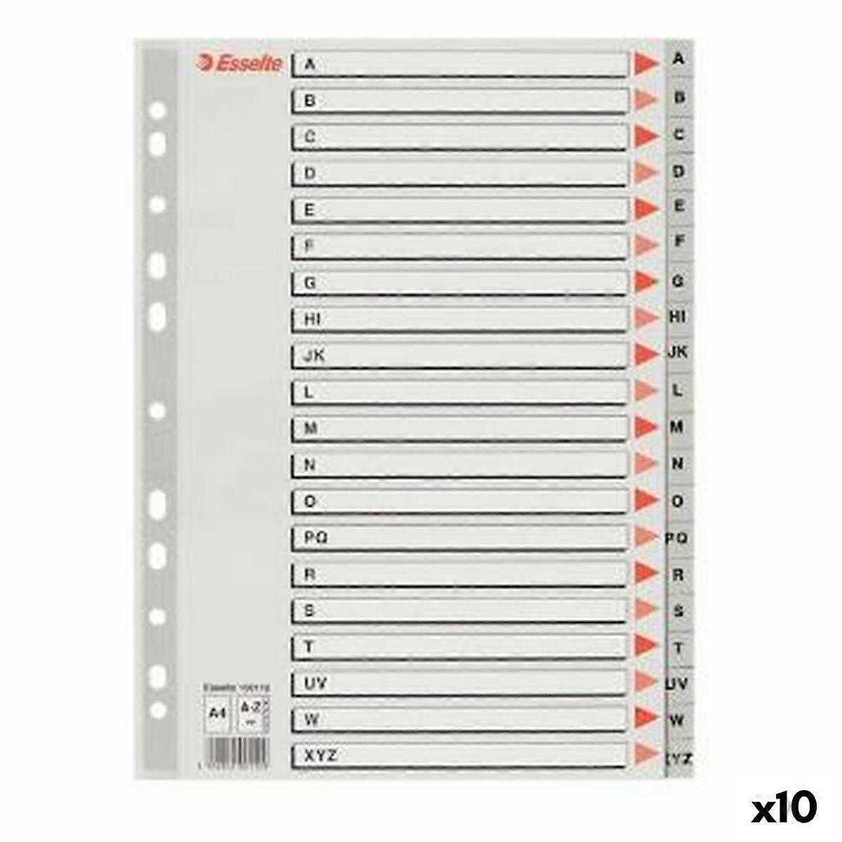 Seperators Esselte A-Z Alphabet Grey A4 (10 Units)