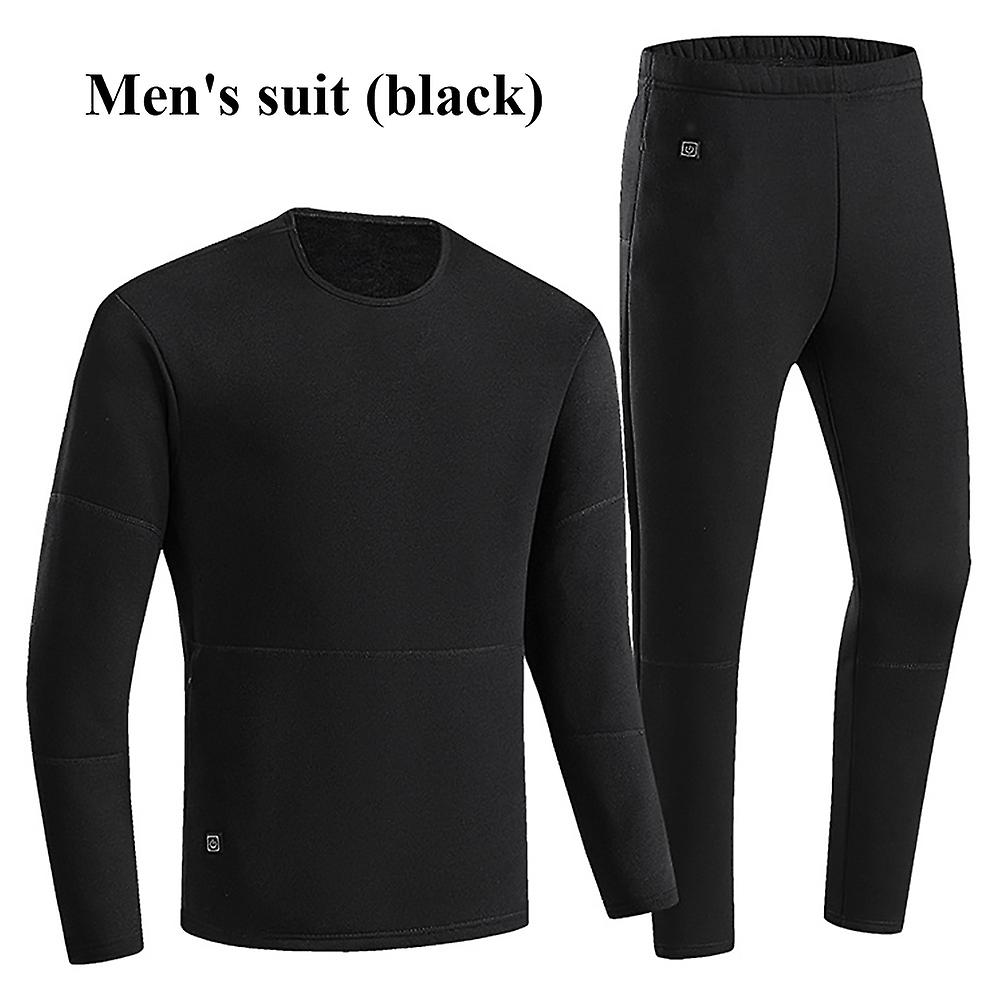 冬のジャケット加熱メンズヒーティングジャケットサーマルフリース下着レディースUSB服オートバイジャケットモトロングジョンズスーツ