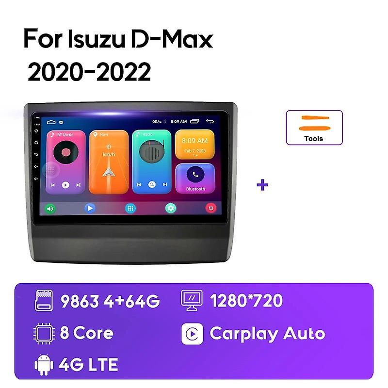 Autoradio Android 12 pour Isuzu D-max Dmax 2020-2022 Vidéo Multimédia Bluetooth Player Navigation Gps 4g Carplay Autoradio
