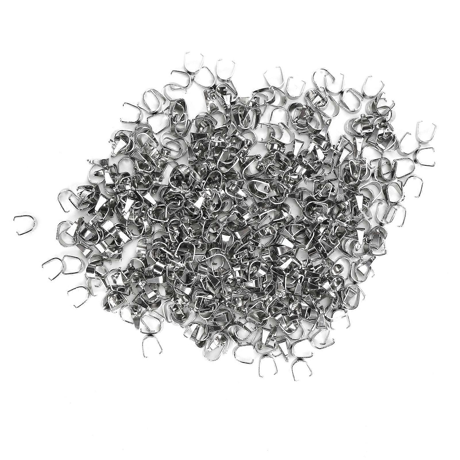 500 Pcs Pendentif Boucle En Acier Inoxydable Collier Fermoir Connecteurs Melon Graines Split Ring Kit