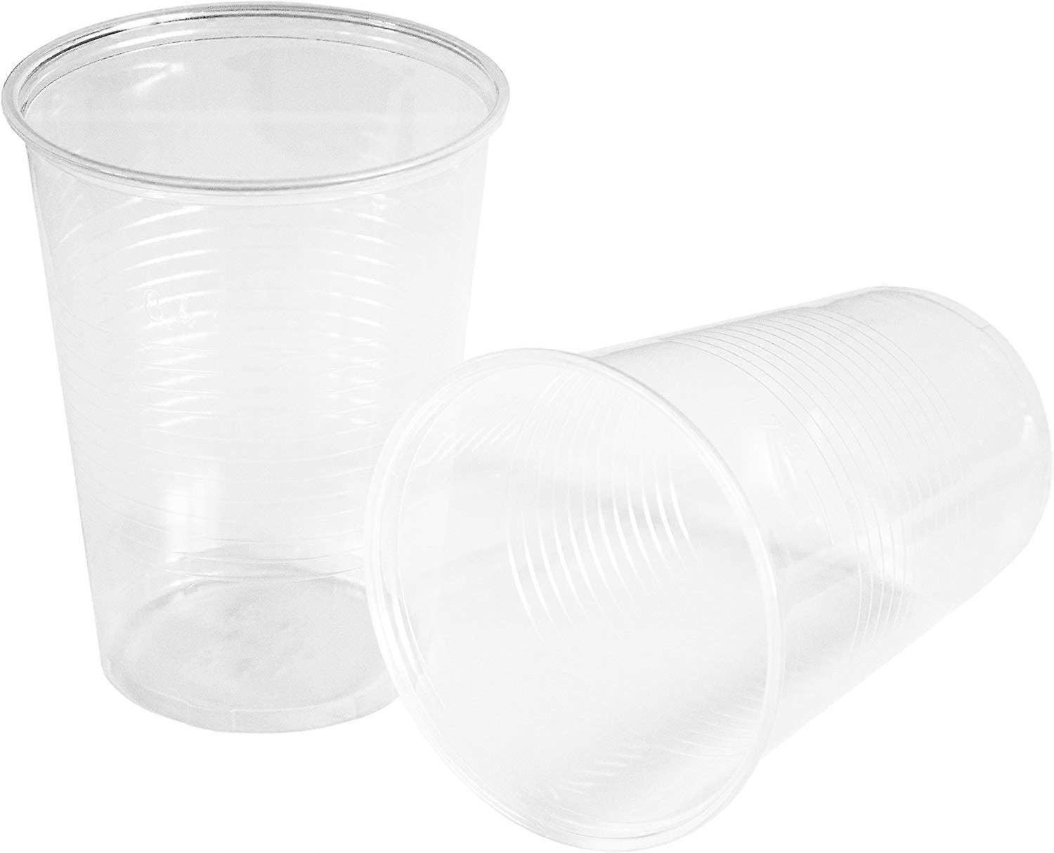 50 disposable drinking cups, clear, 220ml, PP