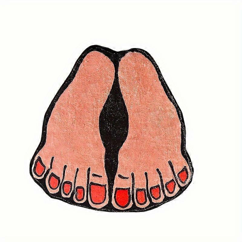 Luxury Foot Shaped Bathroom Rug - Ultra-Soft Microfiber, Quick-Drying, Anti-Slip Bath Mat - Perfect for Bathtub, Shower & Floor - Durable Water-Resist