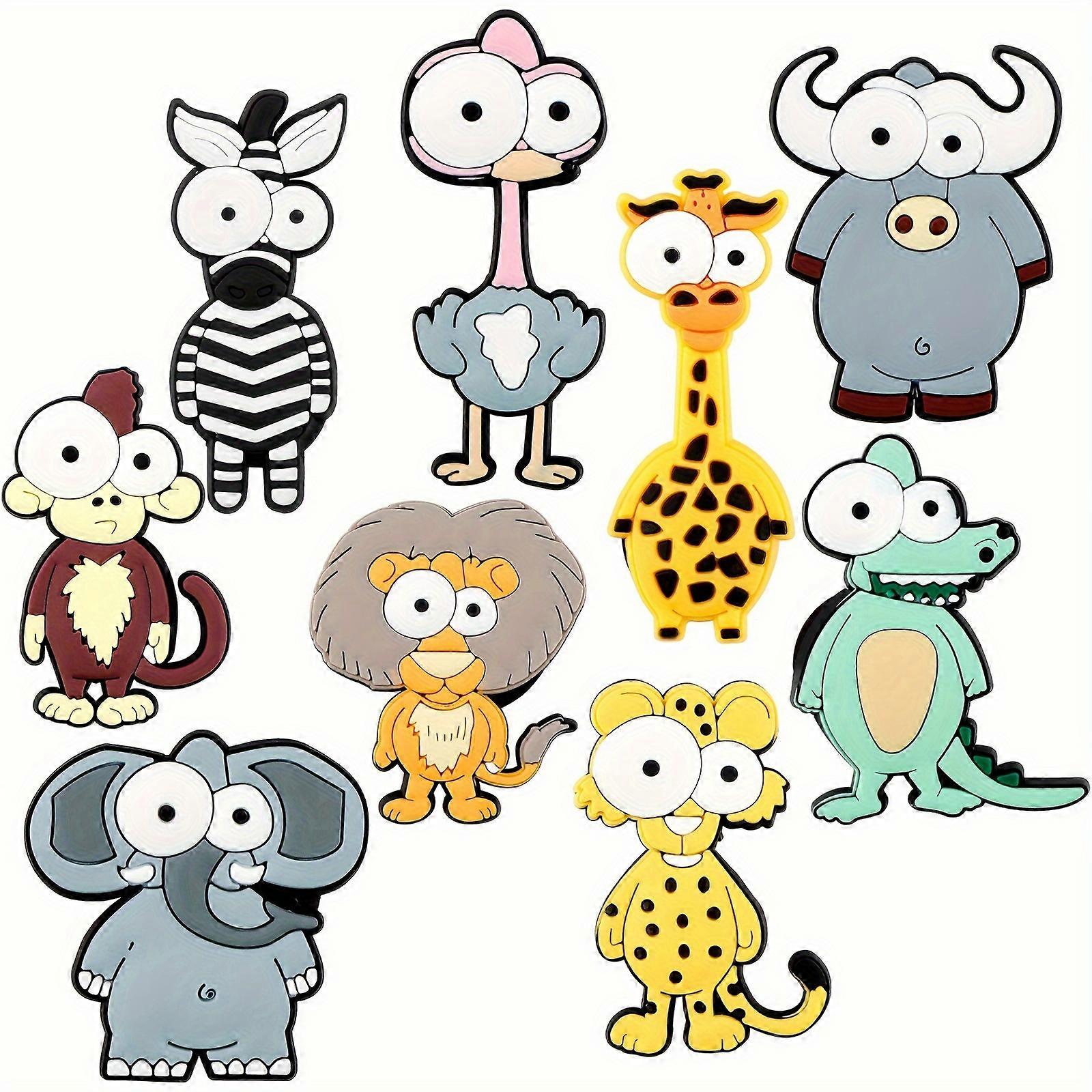 9pcs animal refrigerator sticker, full back magnetic animal toy whiteboard 4.5-6.5cm, suitable for refrigerators, magnetic shelves, magnetic maps, bul