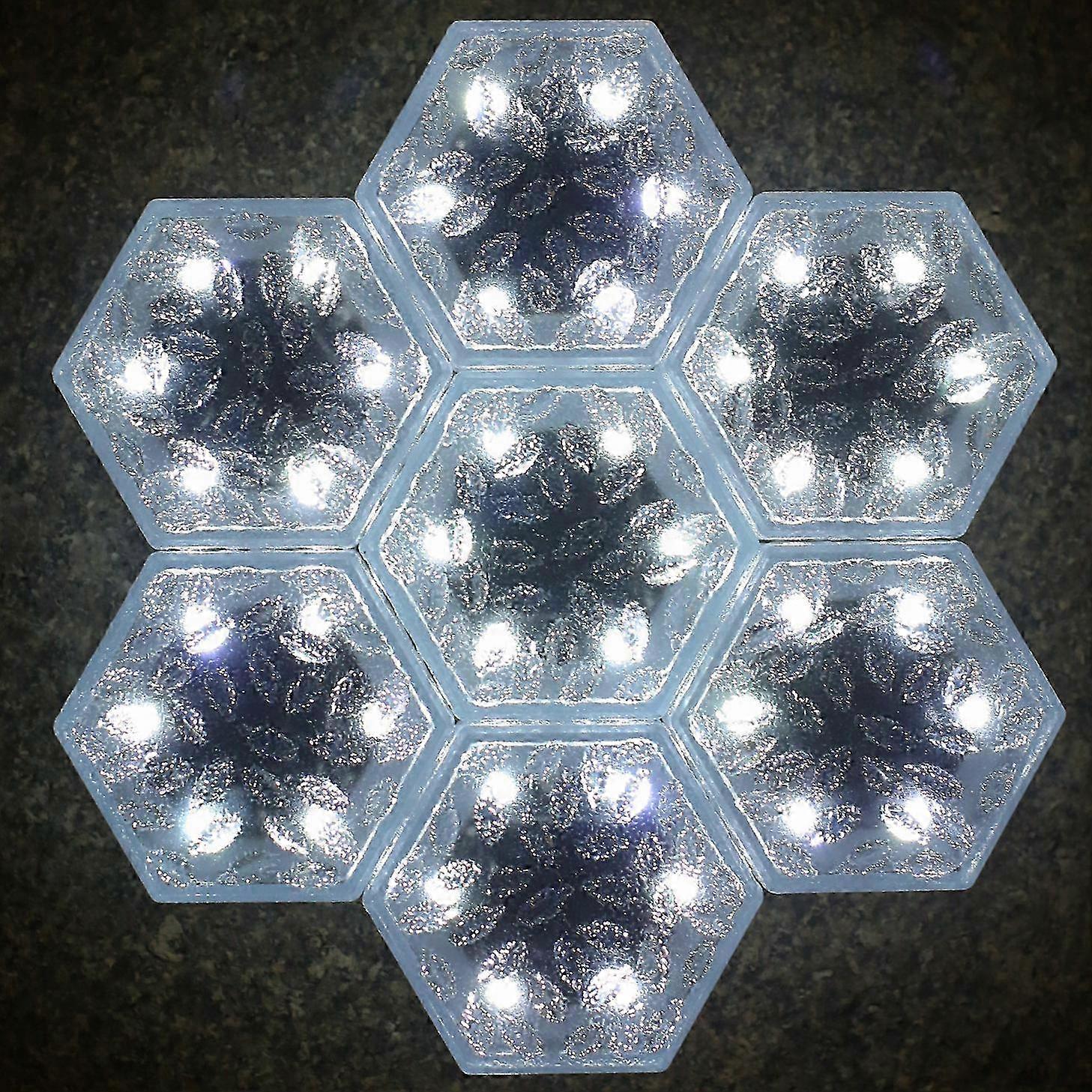 6x Solar En S Hexagonal Ice Tile Outdoor Rative S Imitat Glass Floor Tiles For Ambient Ing Leds