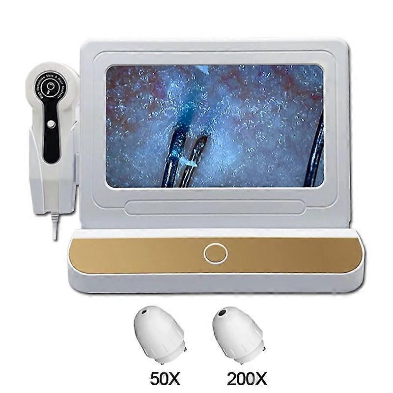 New 10 Inch Lcd Skin&hair Scalp Analyzer Detector Digital Microscope Magnifier Skin Hair Blackhead Follicle Detection 50x-200x