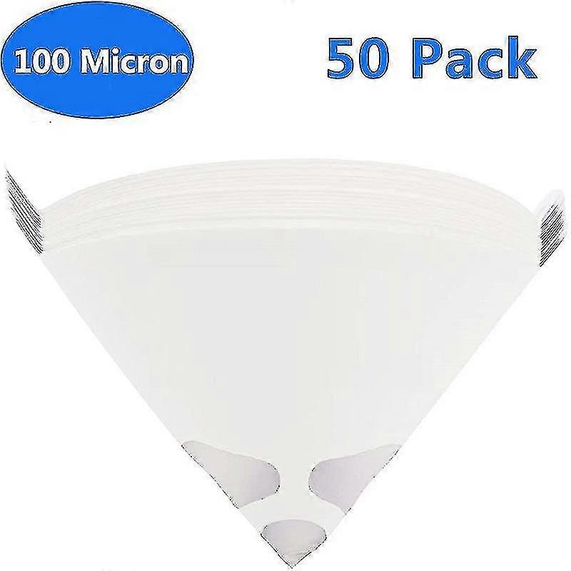 50pcs Paint Mixing Paper Funnel Paint Filter Screen Paint Filter 100 Mesh Nylon Screen Paint Filter Cone