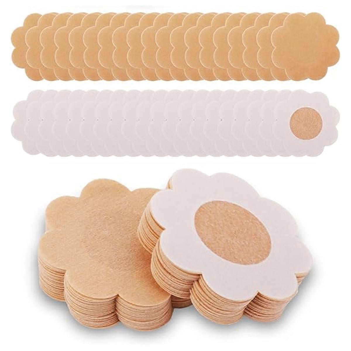 100 STÜCKE Brust Blütenblatt Band Abdeckung Patch Kleber Wiederverwendbare Paste Haut Dessous Pads Weiblich