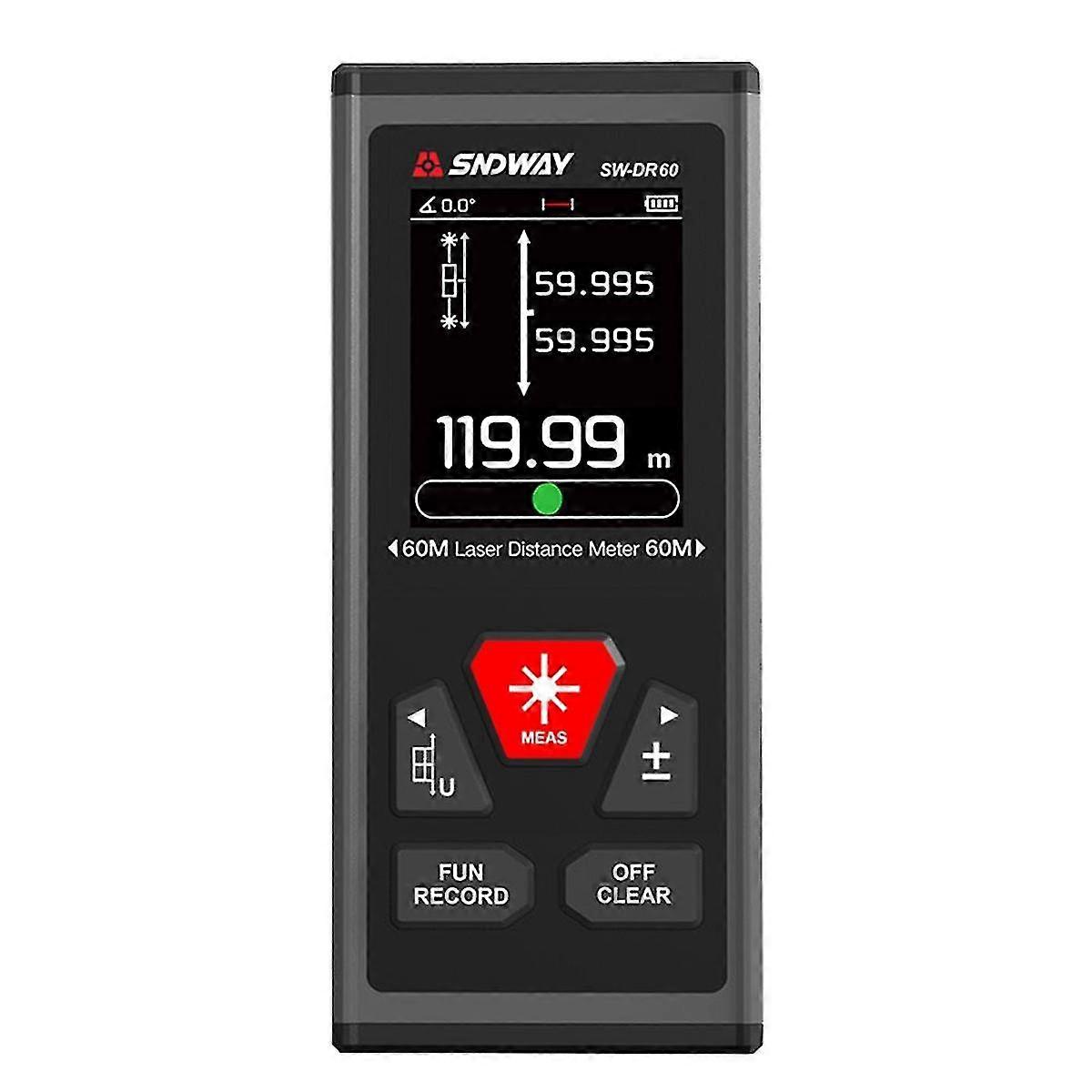 Swdr60 Bothway Laser Distance Meter Rechargeable Digital Rangefinder Laser Trena Range Finder Elec