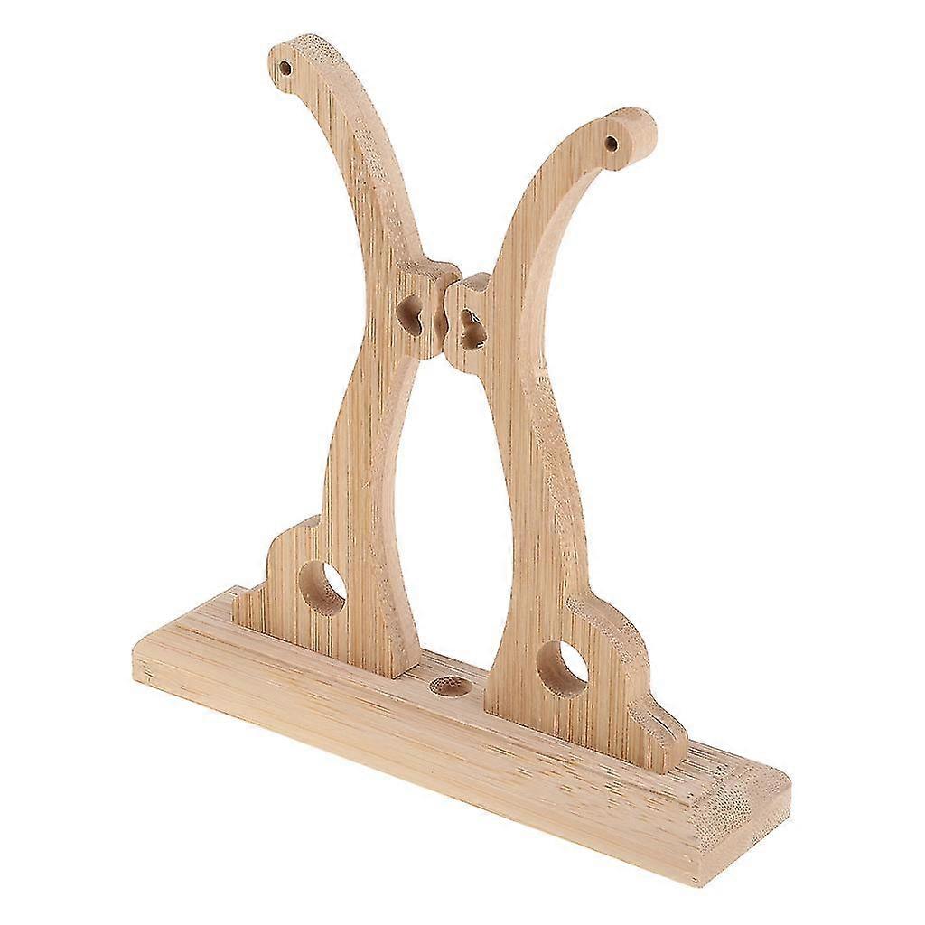Chinesischer Handventilator Stand Holz Robuster Runder Lüfter Display Base Dekorativer Standventilator