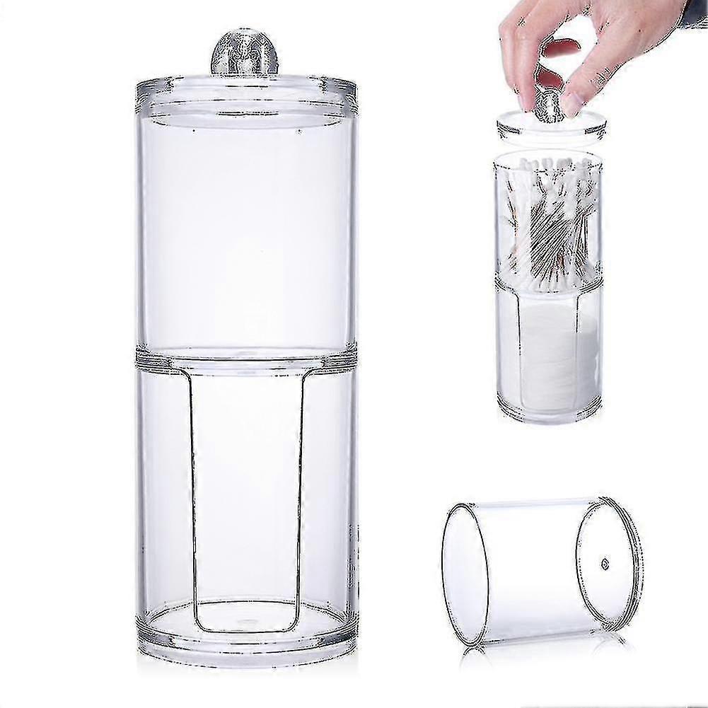 Storage Box Multifunctional Round Container Cosmetic Makeup Cotton Pad Organizer