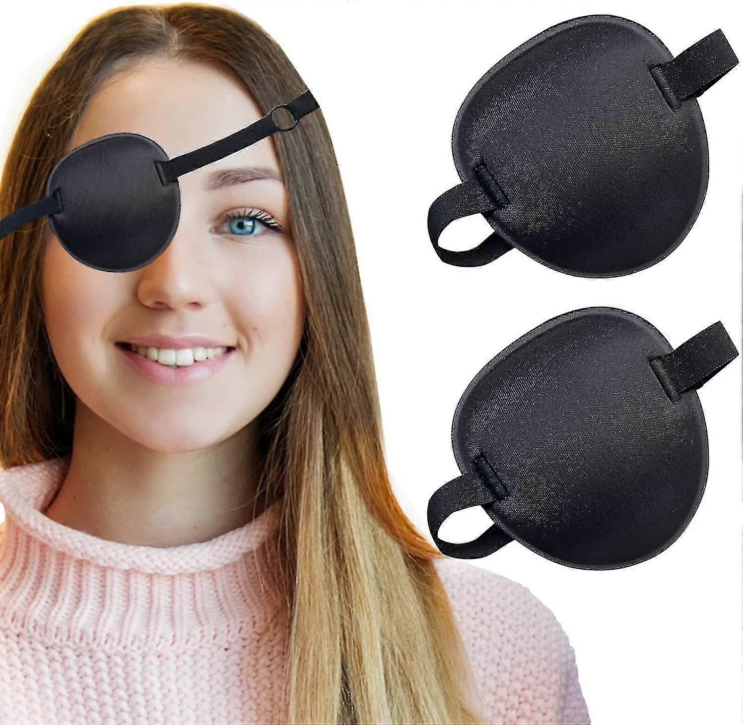 2 Pack Eye Patch Soft Adjustable Amblyopia Eye Patches For Left Or Right