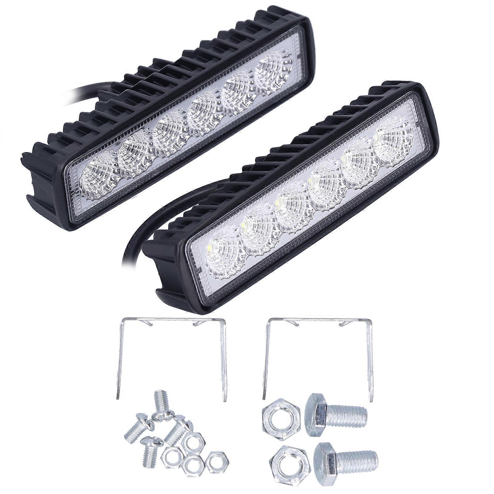 2PCS LED Work Light 18W IP67 Waterproof Aluminum Alloy Universal Modification for Auto YEMAA