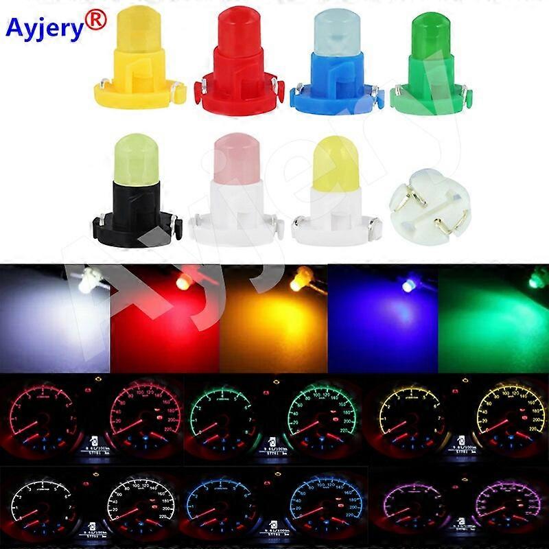 Ayjery 10PCS T3 T4.2 T4.7 COB SMD F8 Dashboard LED Bulbs Map Warning Indicator Interior Lights For Car Vehicle Instrument Lamps Motor Vehicle Lighting