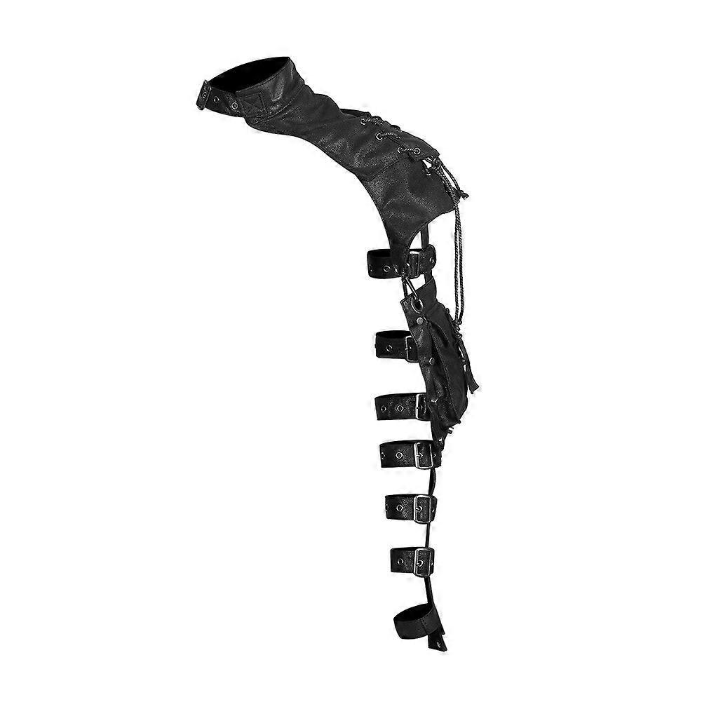 واقي ذراع تيك وير هيب هوب بانك بأكمام مع حقيبة للنساء بتصميم قوطي عتيق لحماية ذراع الدراجات النارية ودعم زي الهالوين التنكري - كم طويل