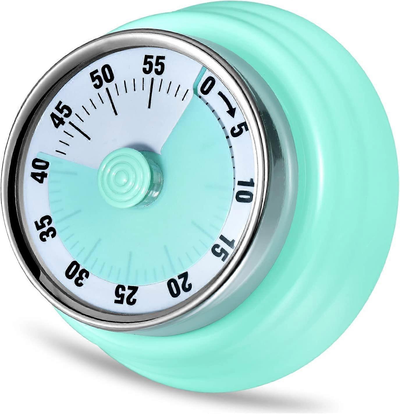 Kitchen Timer, Kitchen Countdown Cooking Timer Reminder, No Battery Required Magnetic Mechanical Timer Time Management Timer--Green