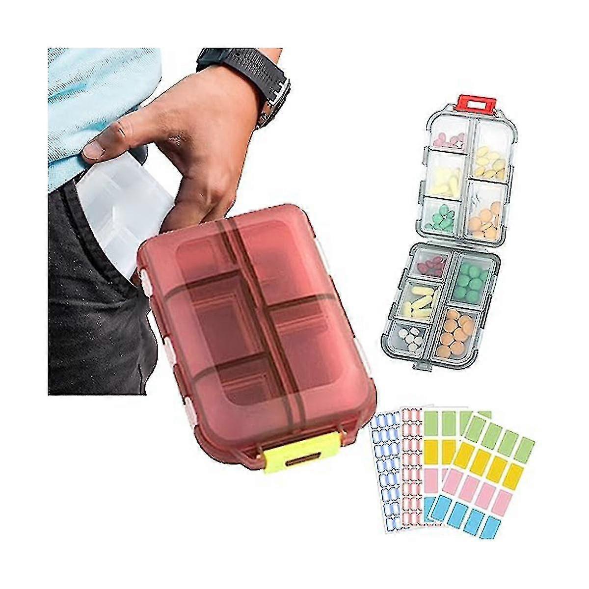 Med Wallet Pills With Labels, Medwallet , Med Wallet Pill Case, Portable Daily Pill Case,medicine Wallet D