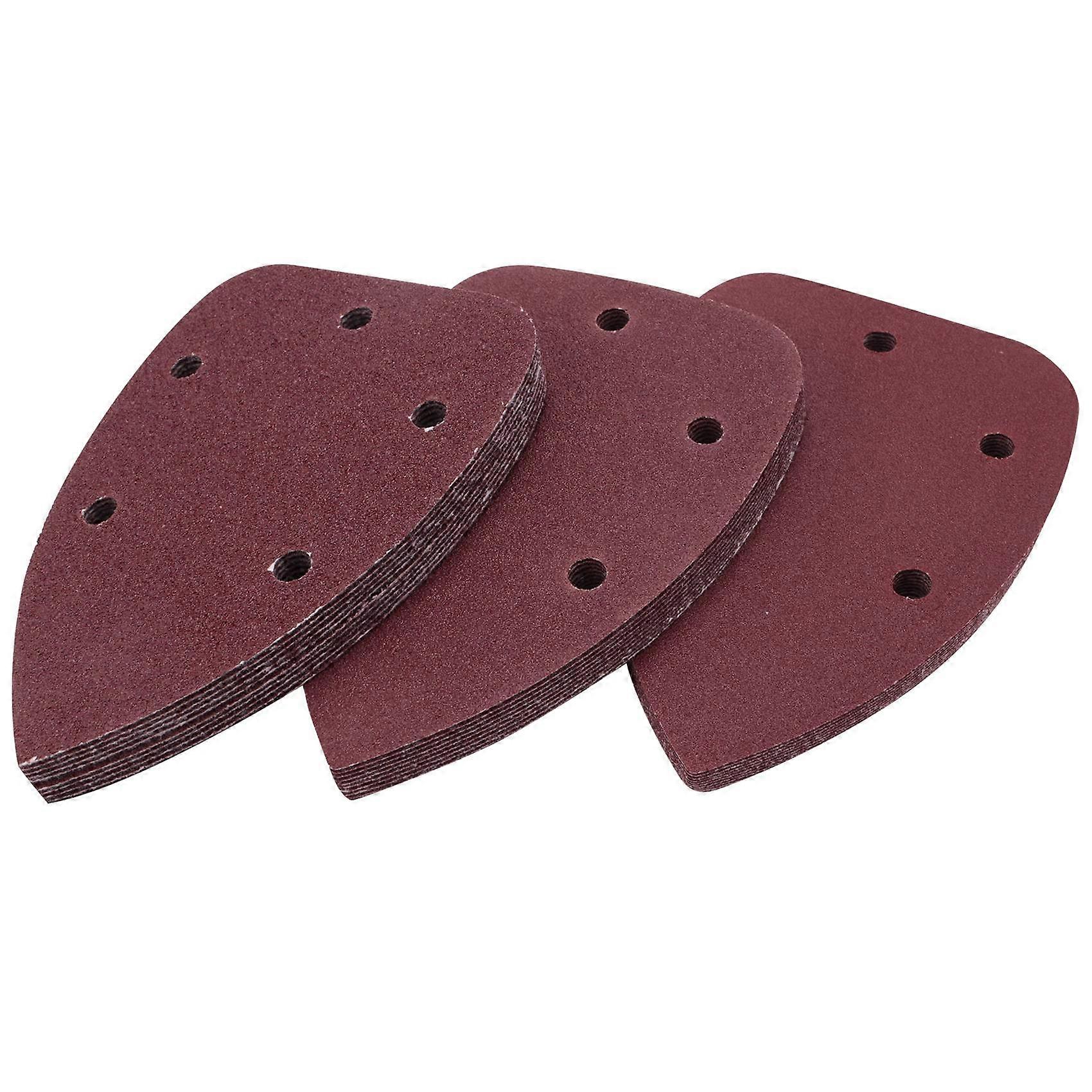 30Pcs 60+80+120 Grit Sanding Sheets Disk Sandpaper For Palm Sander