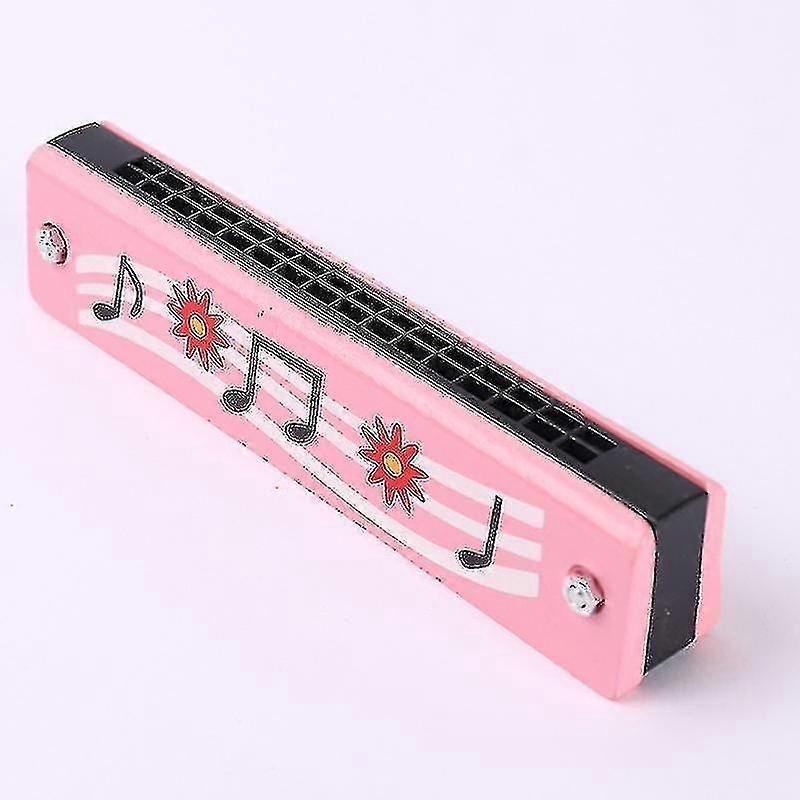 Children's Wooden Harmonica, 16 Hole Cartoon Wooden Harmonica