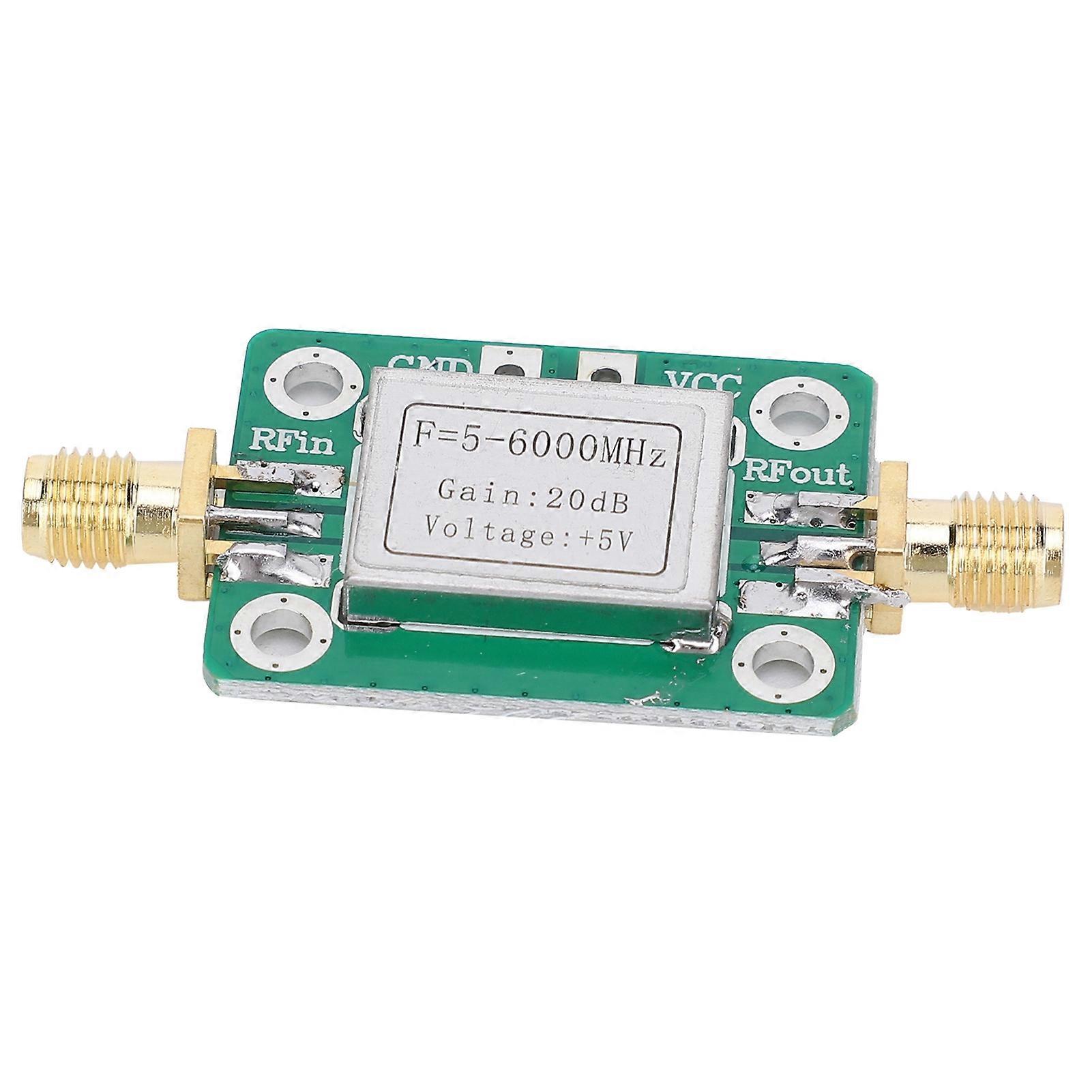 RF Module Ultra Wideband Medium Power Amplifier with Shielding Case 5M-6GHz Gain 20dB