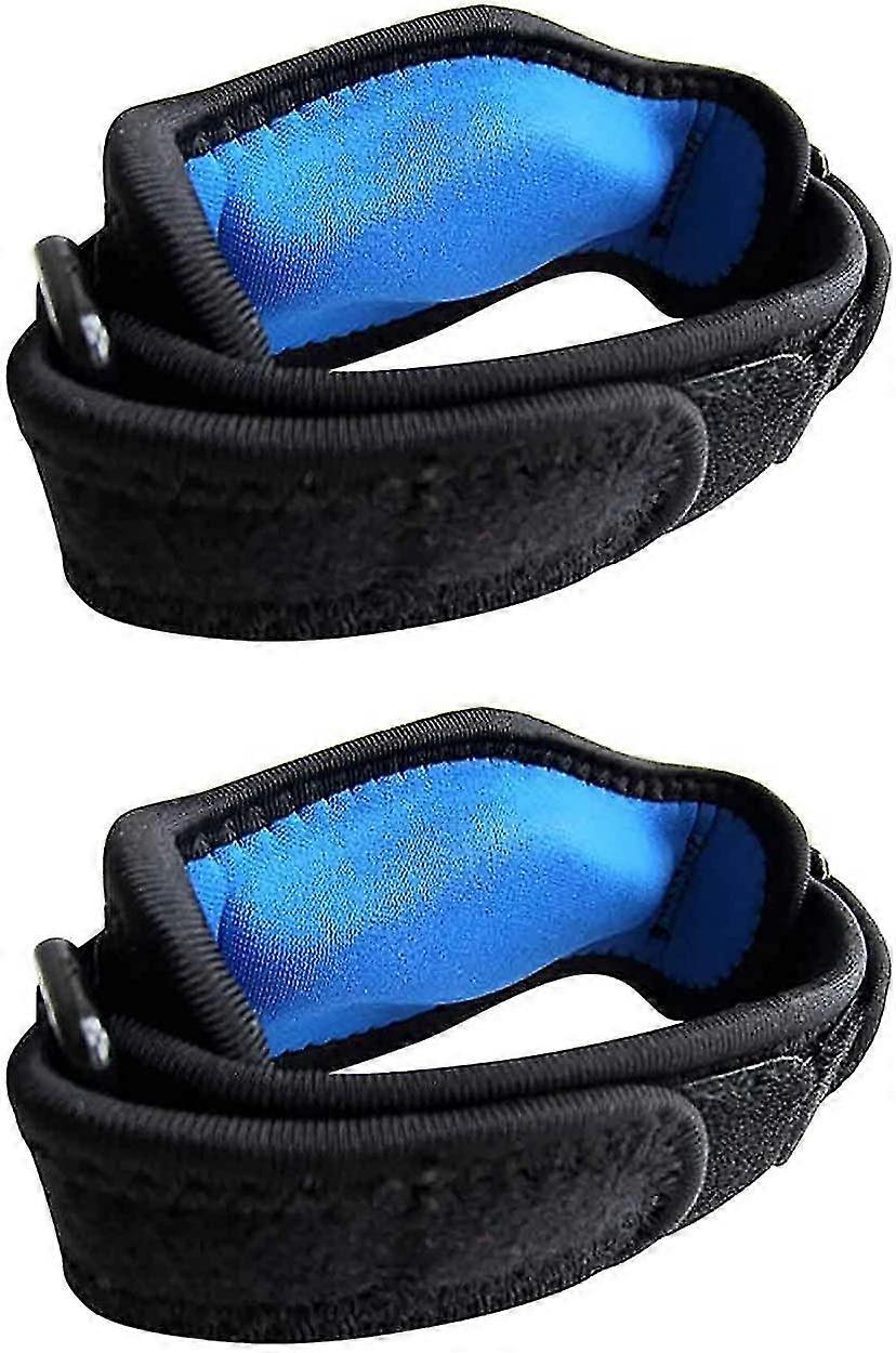 Tennis Elbow Brace Support Strap,adjustable Tennis Elbow Support Forearm Band,relieves Tendinitis And Forearm Pain2pcsblack+blue