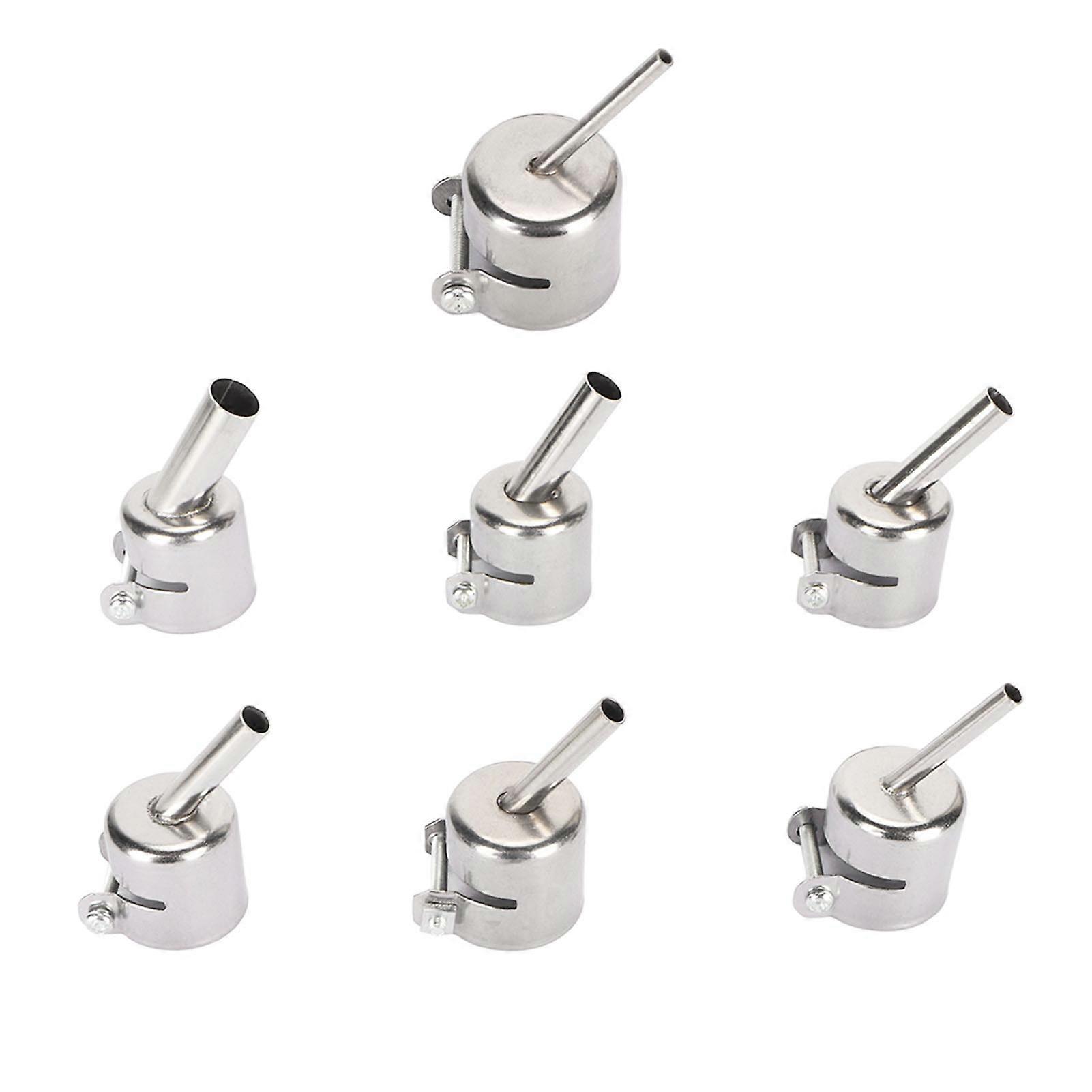 7Pcs Heat Gun Nozzles Aluminium Alloy Locking Screw High Accuracy Hot Air Gun Tips for 850 850A 852 852D Series