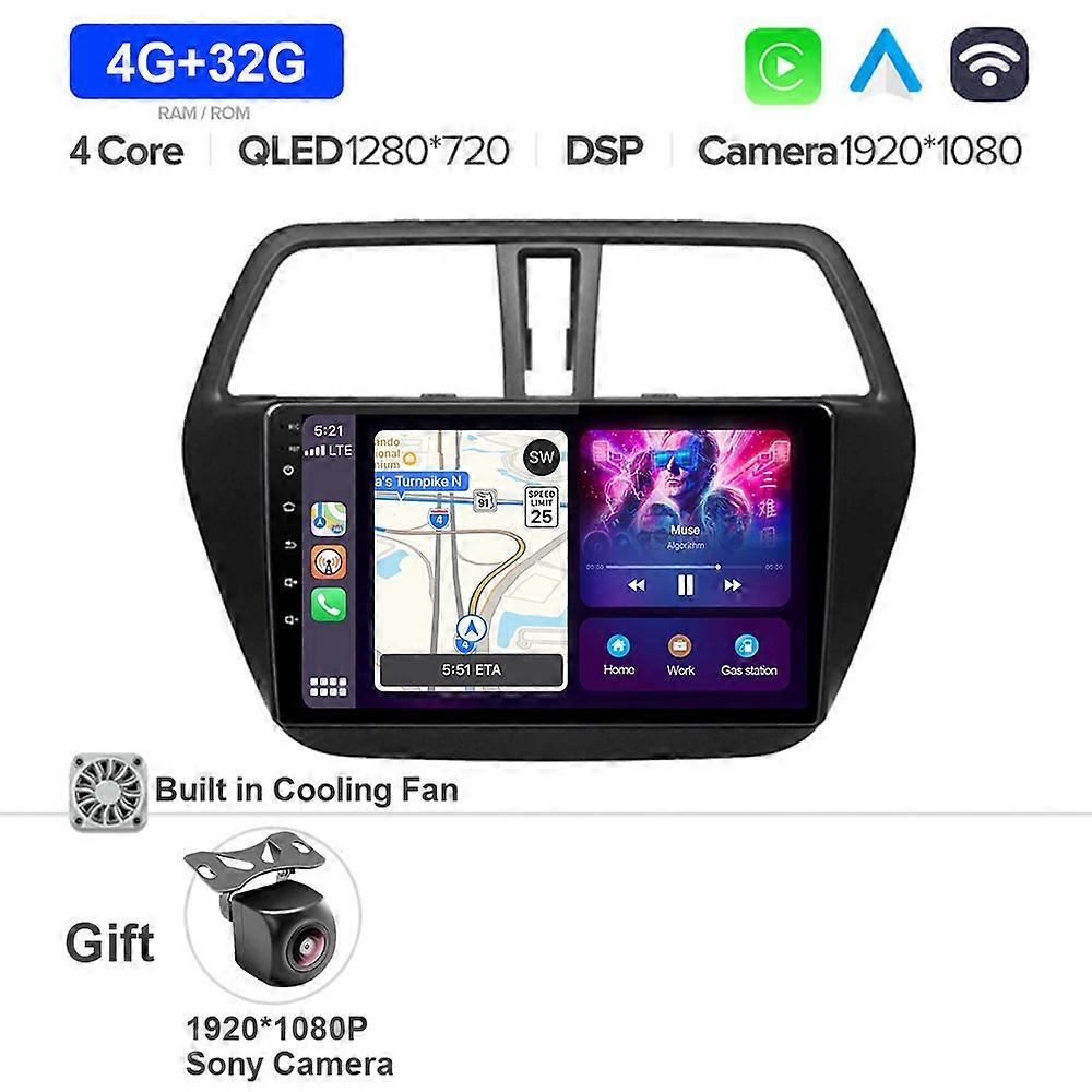 Android 13 Auto Car Radio For Suzuki SX4 S-Cross 2014-2017 GPS Navigation Multimedia Player Stereo Wireless Carplay Head Unit