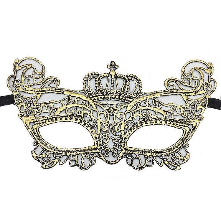 Máscara de encaje dorado de Halloween