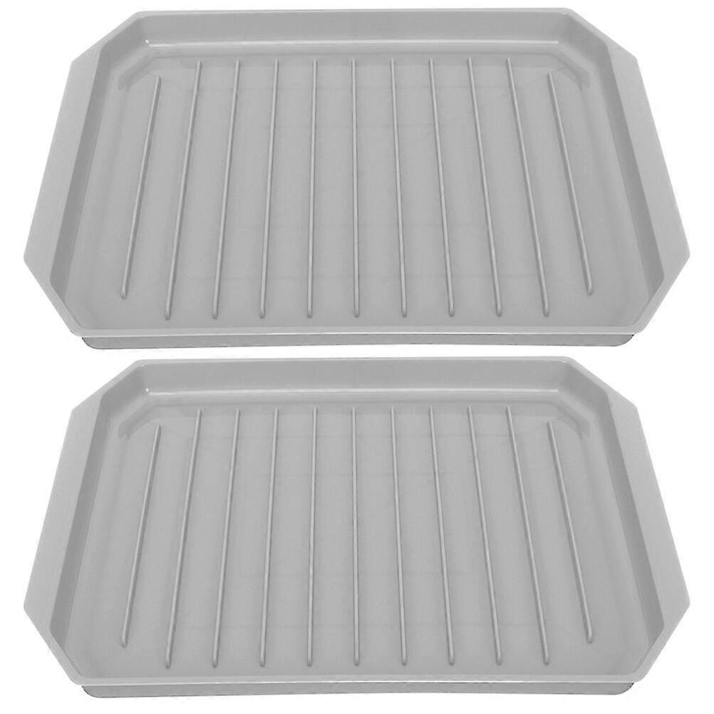 2pcs Bacon Microwave Tray Microwave Bacon Rack Baking Oven Tray Oven Bacon Plate