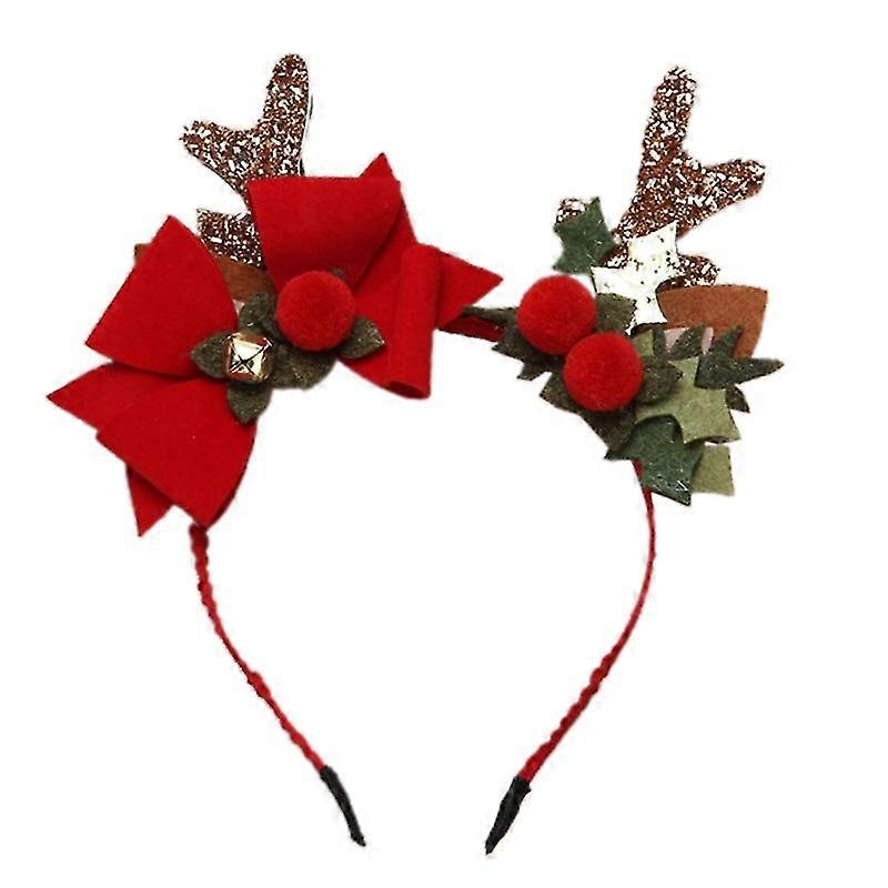 Christmas Deer Ears Bow Headband